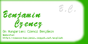 benjamin czencz business card